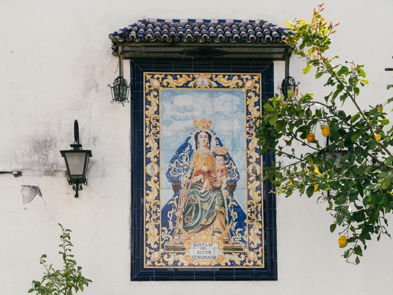 El Viso del Alcor-Mosaico de Santa María del Alcor coronada