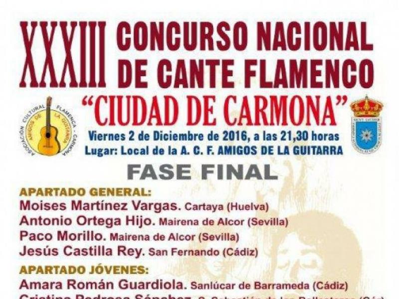2016 Concurso Nacional de Cante Flamenco ‘Ciudad de Carmona’