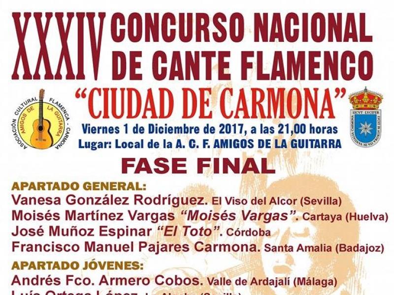 2017 Concurso Nacional de Cante Flamenco ‘Ciudad de Carmona’