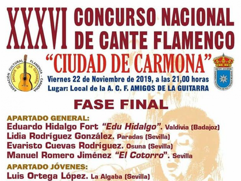 2019 Concurso Nacional de Cante Flamenco ‘Ciudad de Carmona’