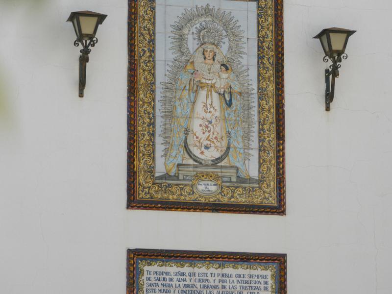 Albaida del Aljarafe. Azulejo Virgen del Socorro