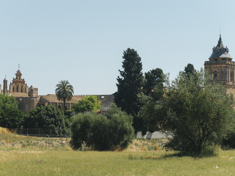Santiponce. Monasterio de San Isidoro del Campo, vista desde el entorno