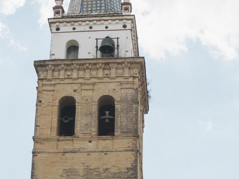 Salteras. Torre campanario iglesia Ntra. Sra. de la Oliva