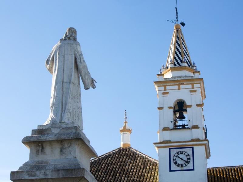 Valencina-Vista aérea de la Iglesia de Nuestra Señora de la Estrella