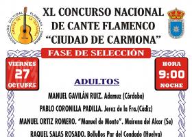 XL Concurso Nacional de Cante Flamenco Ciudad de Carmona